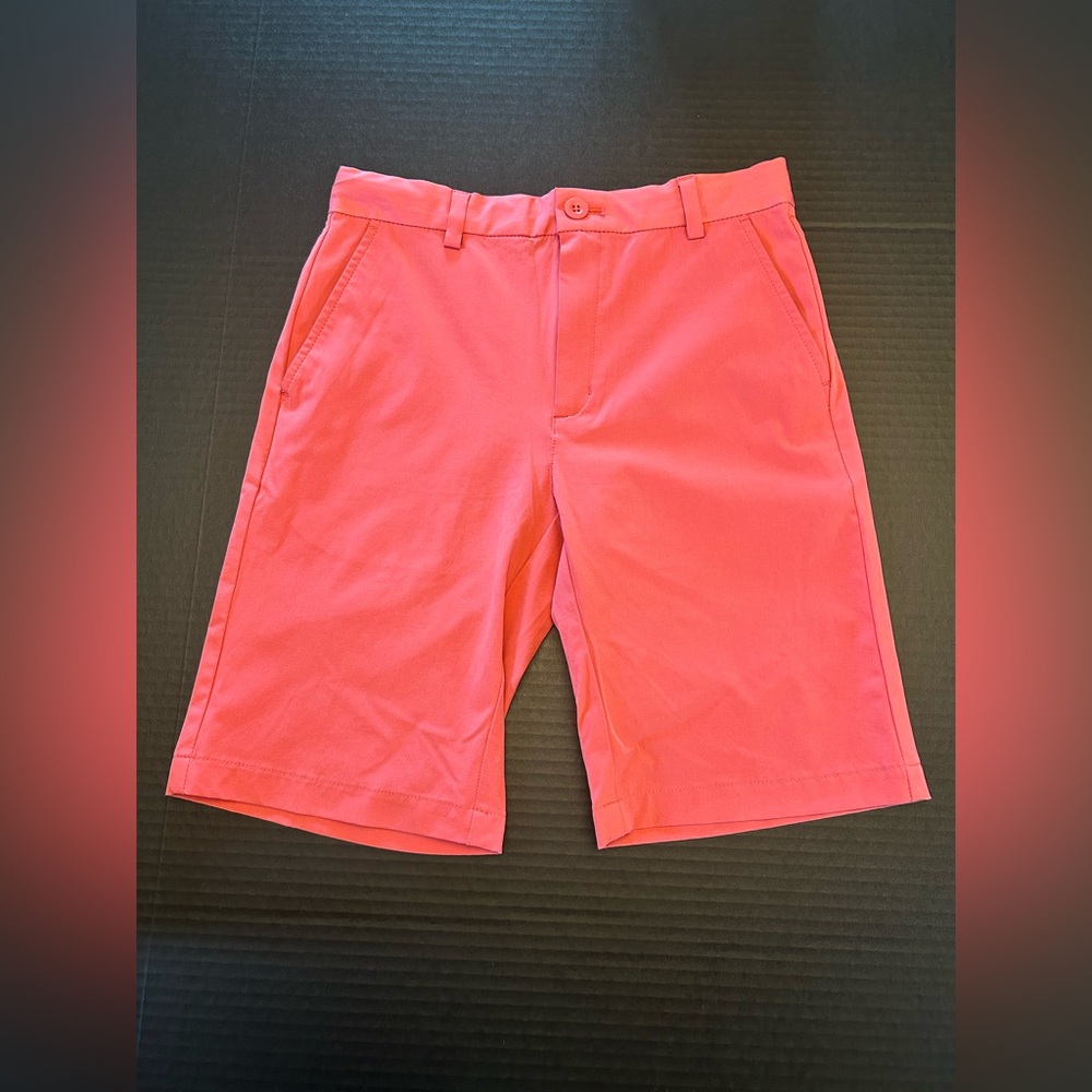 Vineyard Vines Boys Performance Shorts Adjustable Waist Size 14 Jetty Red Preppy
